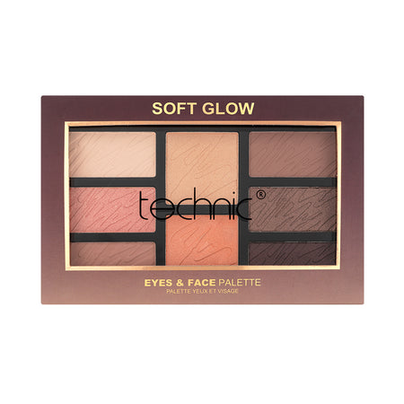 SOFT GLOW - 8 teintes - Palette de fards à paupières & visage TECHNIC